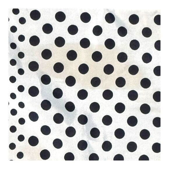 Vintage Black White Polka Dot Rectangle Long Wrap Scarf Vera Boho Pretty Woman - Picture 7 of 9